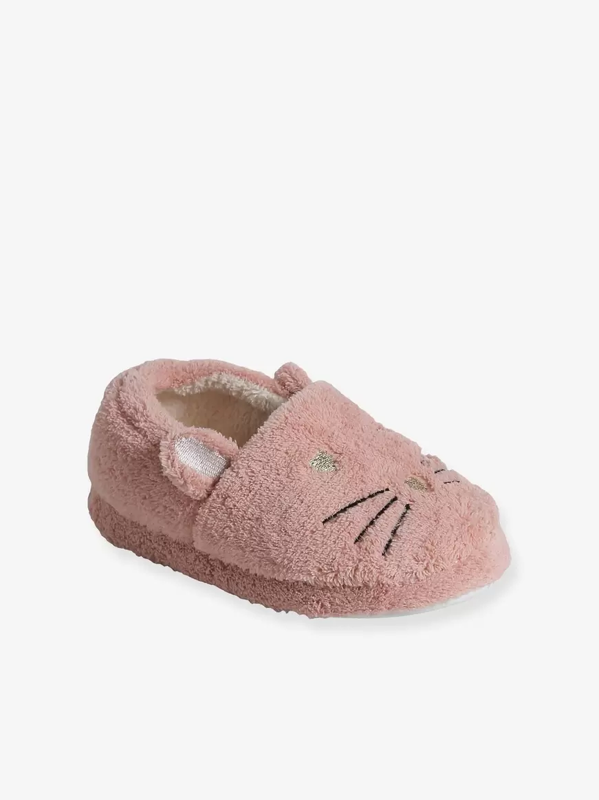 Chaussons esprit peluche enfant chat - rose offre à 8,99€ sur Vertbaudet