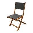 Chaise acacia/textilène "FASIA" - L. 55 x l. 60 x H. 90 cm - Blooma offre à 34,9€ sur Brico Dépôt