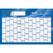 QUO VADIS Calendrier Janvier à Décembre 2024 avec vacances scolaires en haut, format 67,5 x 43 cm Bleu offre à 3,6€ sur Top Office