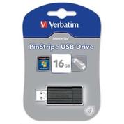 VERBATIM Clé USB 2.0 Store 'n' Go PinStripe 16Go Noir 49063 offre à 6,94€ sur Top Office