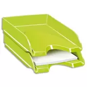 CEP Pro Corbeille à courrier Gloss pour format 24 x 32 - Dimensions L25,7 x H6,6 x P34,8 cm Vert anis offre à 6,84€ sur Top Office