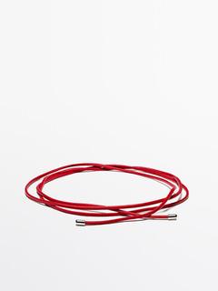 Ceinture corde en cuir avec nœud offre à 59,95€ sur Massimo Dutti