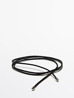 Ceinture corde en cuir avec nœud offre à 59,95€ sur Massimo Dutti