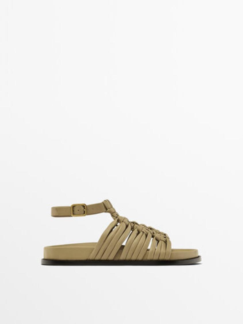 Sandale à nœud plat offre à 79,95€ sur Massimo Dutti