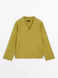 Pull col en V large offre à 89,95€ sur Massimo Dutti