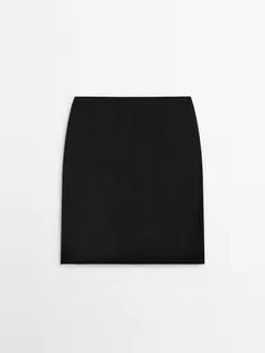 Jupe midi satinée offre à 79,95€ sur Massimo Dutti