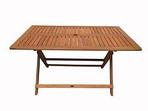 Table pliante bois exotique "Hong Kong" - Maple - 135 x 80 cm - Marron clair offre à 137€ sur Bricomarché