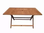 Table pliante bois exotique "Hong Kong" - Maple - 135 x 80 cm - Marron clair offre à 137€ sur Bricomarché