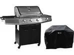 Barbecue Gaz "Bingo 4" - 4 brûleurs dont 1 latéral - 14kW + Housse protection - Noir offre à 359€ sur Bricomarché