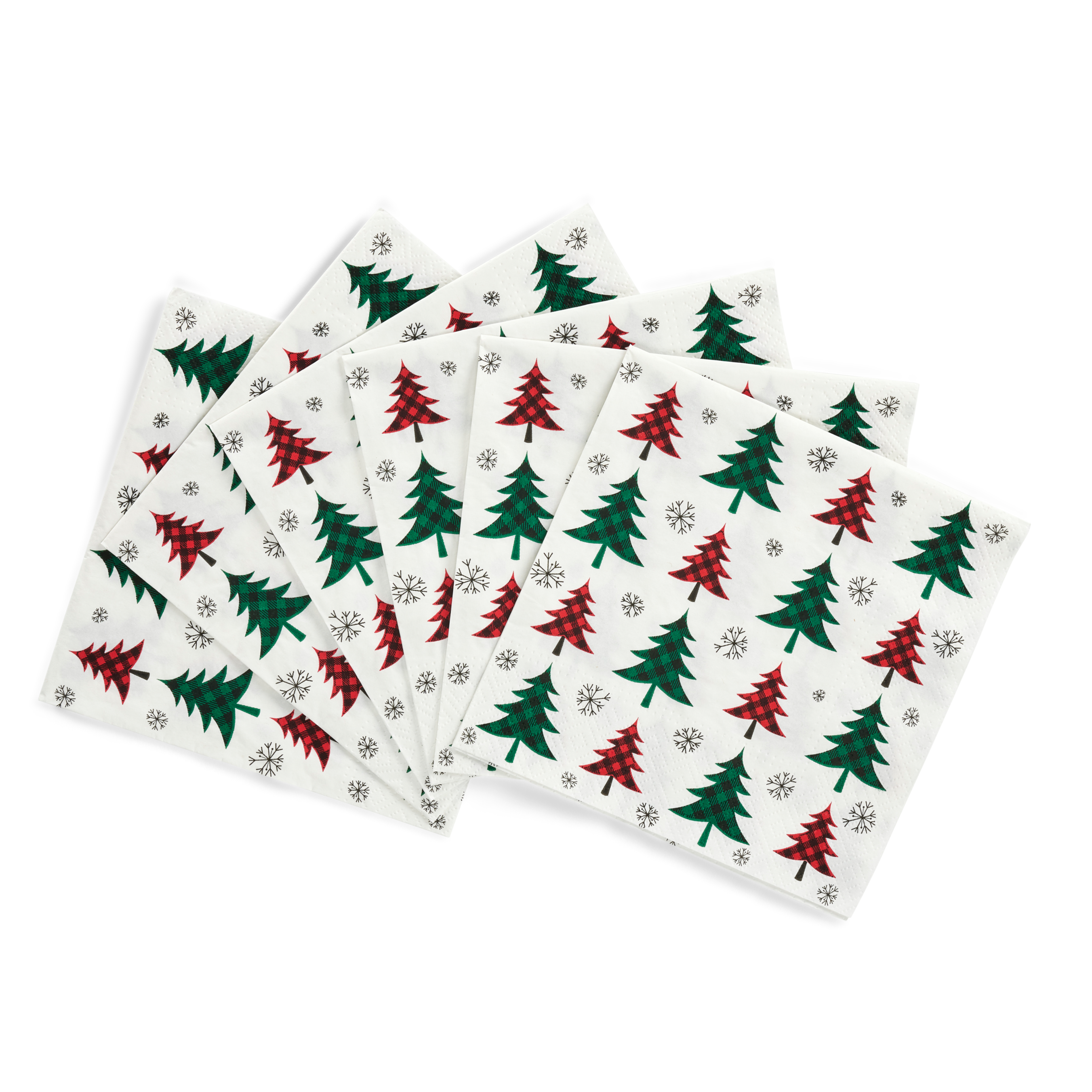 TREE CHECK Set de 20 serviettes multicolore offre à 2,95€ sur Casa