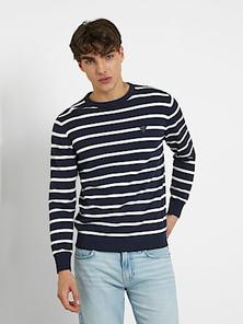 Pull à rayures all-over offre à 90€ sur Guess