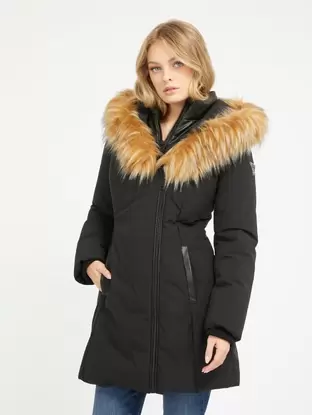 Veste à capuche en fausse fourrure offre à 120€ sur Guess