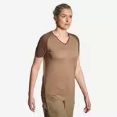 T-SHIRT MANCHES COURTES FEMME 500 LEGER RESPIRANT MARRON offre à 15€ sur Decathlon