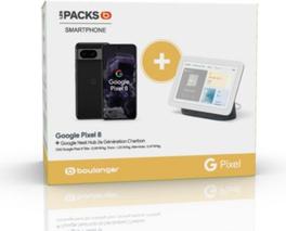 Smartphone  GOOGLE  Pack Pixel 8 + Nest Hub 2 Charcoal offre à 649€ sur Boulanger