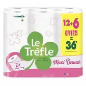 36 rouleaux de papier toilette - LE TRÈFLE offre à 8,49€ sur La Foir'Fouille