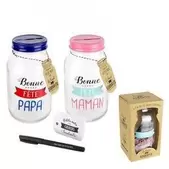 Bocal à souhaits papa maman - Différents modèles offre à 1,2€ sur La Foir'Fouille