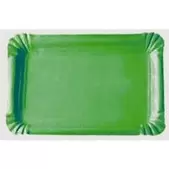 Plateaux carton rectangulaires 24 x 33 cm x 5 pièces vert grany offre à 1,25€ sur La Foir'Fouille