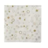 Lot de 20 serviettes imprimées Christmas bubble - Papier - 25 x 25 cm - Blanc et or offre à 1,15€ sur La Foir'Fouille