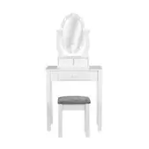 Coiffeuse LED + tabouret - H 145 cm - Blanc - K.KOON offre à 99,99€ sur La Foir'Fouille