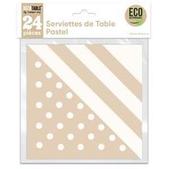 24 serviettes pastel - Blanc offre à 1,74€ sur La Foir'Fouille