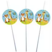 Animaux pailles papier + medaillon x 8 offre à 0,45€ sur La Foir'Fouille