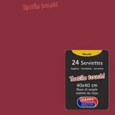 Serviettes airlaid 40 x 40 cm x 24 bordeaux Gappy prestige offre à 1,5€ sur La Foir'Fouille