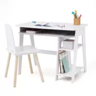 Bureau avec rangements blanc et gris junior Oxybul offre à 129,99€ sur Oxybul