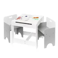 Table de jeux et ses deux chaises encastrables grises Oxybul offre à 96,29€ sur Oxybul