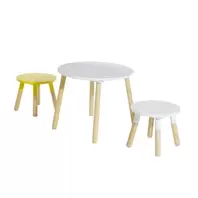 Tabouret rond maternelle naturel blanc Oxybul offre à 19,99€ sur Oxybul