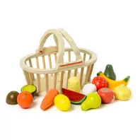 Panier de 13 fruits et légumes en bois Oxybul offre à 29,99€ sur Oxybul