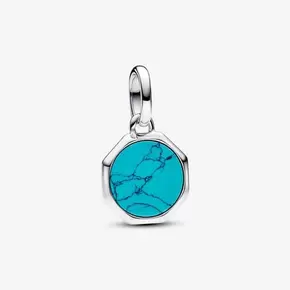 Mini Charm Médaillon Gravable Turquoise offre à 29€ sur Pandora