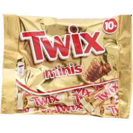 Barres chocolatées minis biscuits enrobées de chocolat et de caramel Twix offre à 2,39€ sur Stokomani