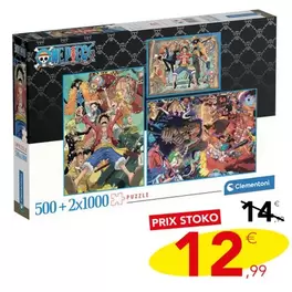 Multi puzzles adulte One Piece offre à 12,99€ sur Stokomani