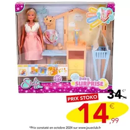 Poupée Steffi Love Bébé suprise offre à 14,99€ sur Stokomani