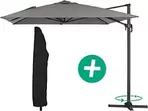 Parasol jardin déporté Alu "Sun 4" - Rectangle - 3 x 4 m + Housse de protection - Gris offre à 269€ sur Bricorama