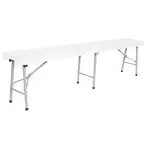 Banc pliant - Blanc - 182x30x42cm offre à 32,3€ sur Bricorama