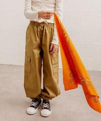 Pantalon cargo parachute en toile fine fille offre à 8,99€ sur Gémo