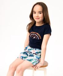 Tee-shirt fille à manches courtes avec motif offre à 3,99€ sur Gémo