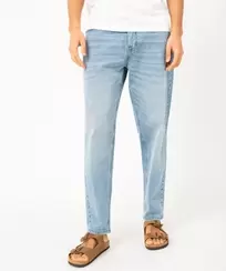 Jean carotte coton stretch délavé homme offre à 16,49€ sur Gémo