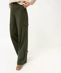 Pantalon cargo large en maille fluide femme offre à 13,99€ sur Gémo