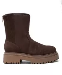 Boots en velours avec épaisse semelle crantée femme offre à 33,59€ sur Gémo