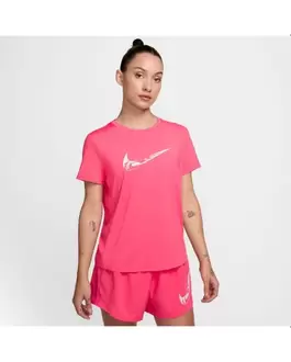 T-shirt Femme W NK ONE SWOOSH HBR DF SS TOP Rose offre à 39,99€ sur Sport 2000