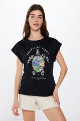 T-shirt Graphique Tropical offre à 19,99€ sur Springfield