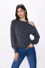 Pull asymétrique lurex offre à 31,99€ sur Springfield