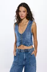 Gilet en jean offre à 26,99€ sur Springfield