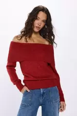 Pull col avec décolleté épaule offre à 34,99€ sur Springfield