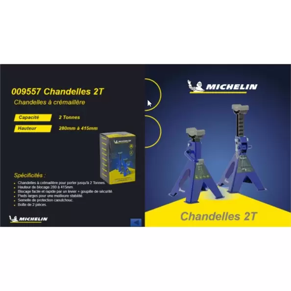 2 chandelles à crémaillère 2t MICHELIN offre à 29,99€ sur Norauto