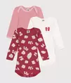 Lot de 3 bodies bébé manches longues en coton offre à 22€ sur Petit Bateau