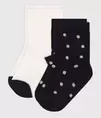 2 paires de chaussettes en coton à pois bébé offre à 15€ sur Petit Bateau