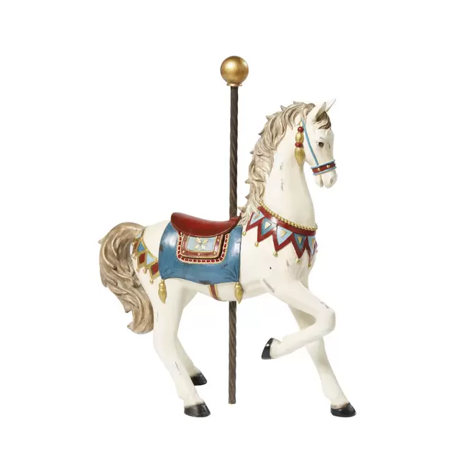 Statue cheval écrue effet vieilli H53 offre à 79,99€ sur Maisons du Monde